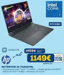 DIMOStore hp NOTEBOOK 15-FA2027NL offerta