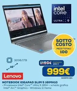 DIMOStore Lenovo NOTEBOOK IDEAPAD SLIM 5 16IMH10 offerta