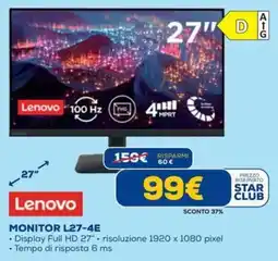 DIMOStore Lenovo MONITOR L27-4E offerta