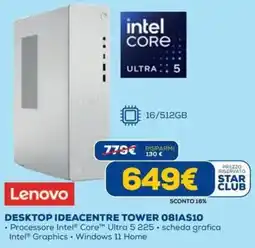 DIMOStore Lenovo DESKTOP IDEACENTRE TOWER 08IAS10 offerta
