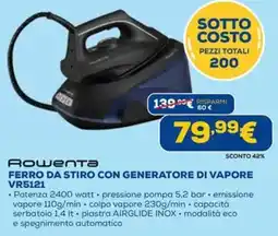 DIMOStore Rowenta ferro da stiro con generatore di vapore VR5121 offerta