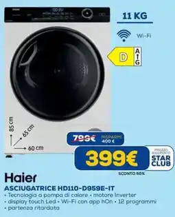 DIMOStore Haier ASCIUGATRICE HD110-D959E-IT offerta