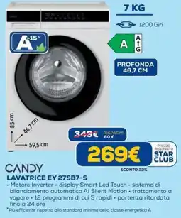 DIMOStore CANDY LAVATRICE EY 27SB7-S offerta