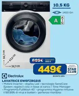 DIMOStore Electrolux LAVATRICE EW6FZBG215 offerta