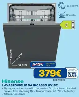 DIMOStore Hisense lavastoviglie da incasso HV16C offerta