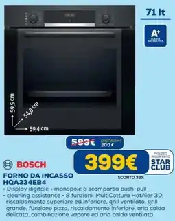 DIMOStore BOSCH FORNO DA INCASSO HQA334EB4 offerta
