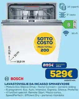 DIMOStore BOSCH LAVASTOVIGLIE DA INCASSO SMH4EVX09E offerta