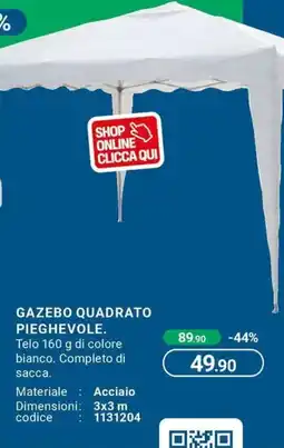 Cfadda Gazebo quadrato pieghevole offerta