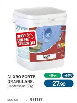 Cfadda Cloro forte granulare offerta