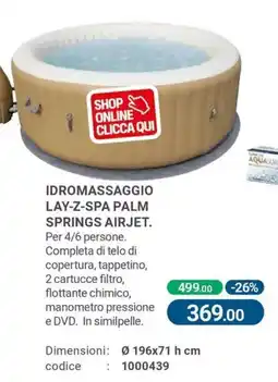 Cfadda Idromassaggio lay-z-spa palm springs Airjet offerta