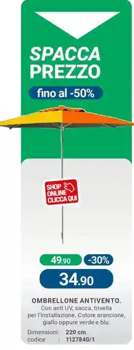 Cfadda Ombrellone antivento offerta