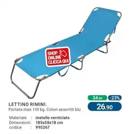 Cfadda Lettino rimini offerta