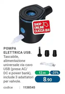 Cfadda Pompa elettrica USB offerta