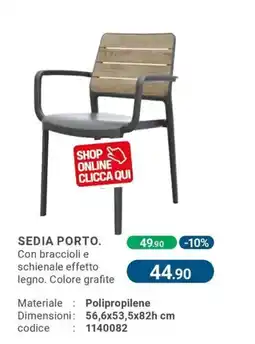 Cfadda Sedia porto offerta