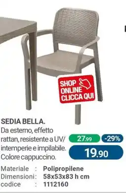 Cfadda Sedia bella offerta