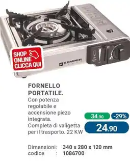 Cfadda Kemper fornello portatile offerta