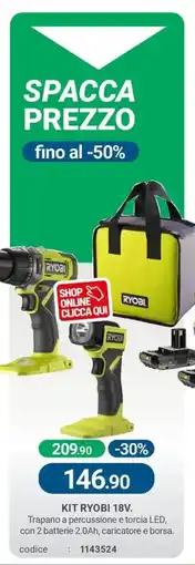 Cfadda Kit ryobi 18V offerta