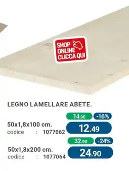 Cfadda Legno lamellare Abete offerta