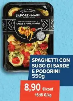 Sapore di Mare Spaghetti con sugo di sarde e podorini offerta