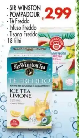 Despar SIR WINSTON, POMPADOUR, Tè Freddo, Infuso Freddo, Tisana Fredda offerta