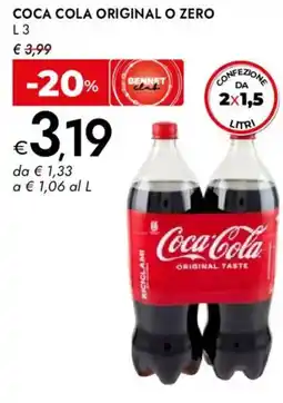 Bennet Coca cola original o zero offerta