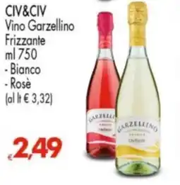 Despar CIV&CIV Vino Garzellino Frizzante Bianco, Rosè offerta