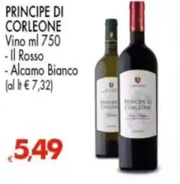 Despar PRINCIPE DI CORLEONE Vino, Il Rosso, Alcamo Bianco offerta