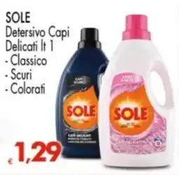 Despar SOLE Detersivo Capi Delicati, Classico, Scuri offerta