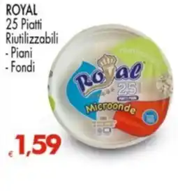 Despar ROYAL 25 Piatti Riutilizzabili Piani, Fondi offerta