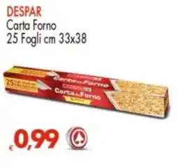 Despar DESPAR Carta Forno 25 Fogli offerta
