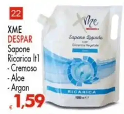 Despar XME DESPAR Sapone Ricarica, Cremoso, Aloe, Argan offerta