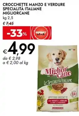 Bennet Crocchette manzo e verdure specialita italiane MIGLIORCANE offerta
