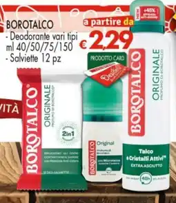 Despar BOROTALCO Deodorante, Salviette offerta