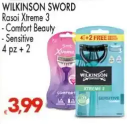 Despar WILKINSON SWORD Rasoi Xtreme 3, Comfort Beauty, Sensitive offerta
