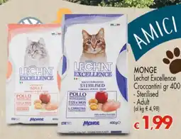Despar MONGE Lechat Excellence Croccantini, Sterilised, Adult offerta