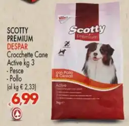 Despar SCOTTY PREMIUM DESPAR Crocchette Cane Active, Pesce, Pollo offerta