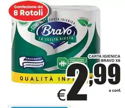 DEM Carta igienica bravo x8 offerta