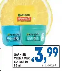 DEM Garnier crema viso sorbetto offerta