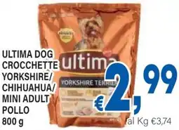 DEM Ultima dog crocchette yorkshire/ chihuahua/ mini adult pollo offerta