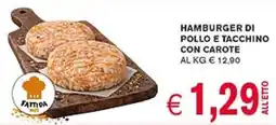 D'Italy Hamburger di pollo e tacchino con carote offerta