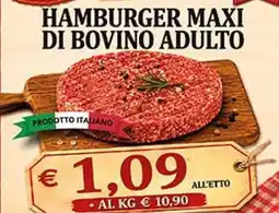 D'Italy Hamburger maxi di bovino adulto offerta