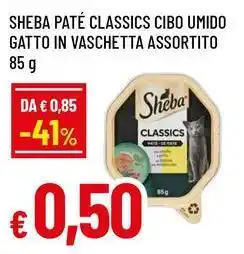 Famila Superstore Sheba paté classics cibo umido gatto in vaschetta offerta