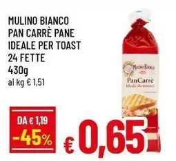 Famila Superstore Mulino bianco pan carrè pane ideale per toast 24 fette offerta