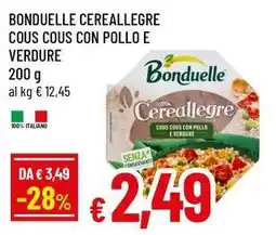 Famila Superstore Bonduelle cereallegre cous cous con pollo e verdure offerta