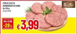 Famila Superstore Fior di scelta hamburger di suino offerta