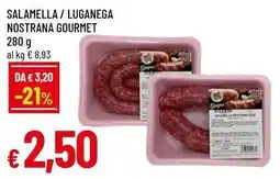 Famila Superstore Salamella/luganega nostrana gourmet offerta