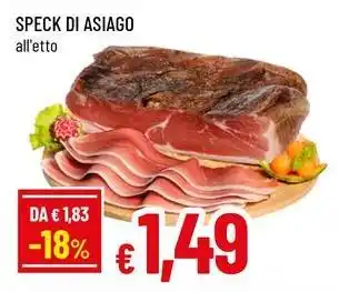 Famila Superstore Speck di asiago offerta