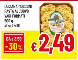 Famila Superstore Luciana mosconi pasta all'uovo offerta