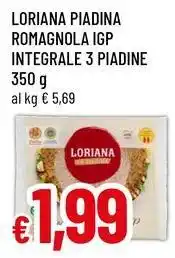 Famila Superstore Loriana piadina romagnola igp integrale 3 piadine offerta