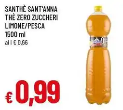 Famila Superstore Santhè sant'anna thè zero zuccheri limone/pesca offerta
